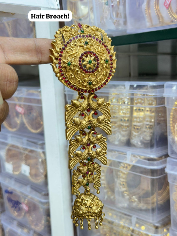 Gehana Mahal South Indian Hair Broach CSK-(16) Pack of 3