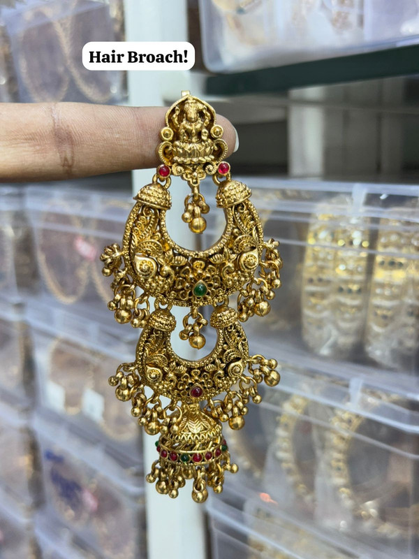 Gehana Mahal South Indian Hair Broach CSK-(18) Pack of 3