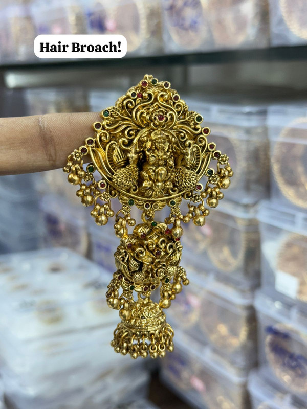 Gehana Mahal South Indian Hair Broach CSK-(19) Pack of 3