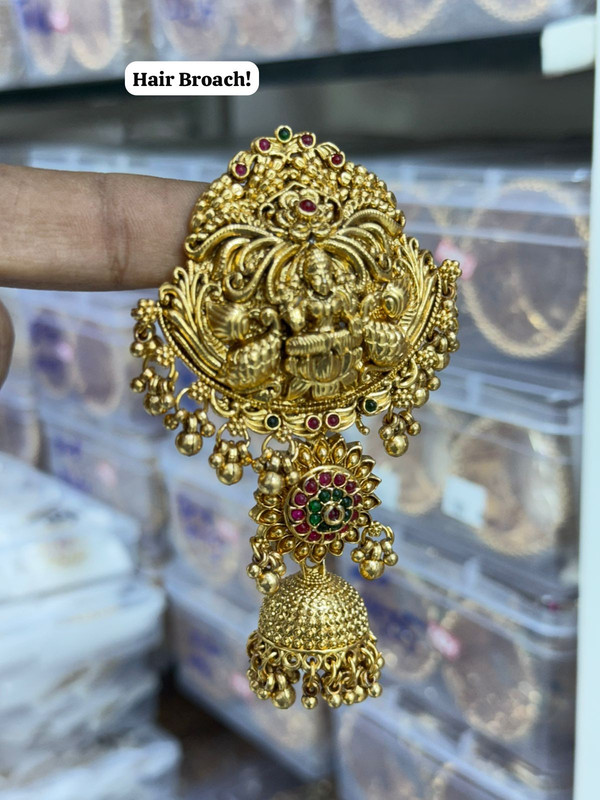 Gehana Mahal South Indian Hair Broach CSK-(20) Pack of 3