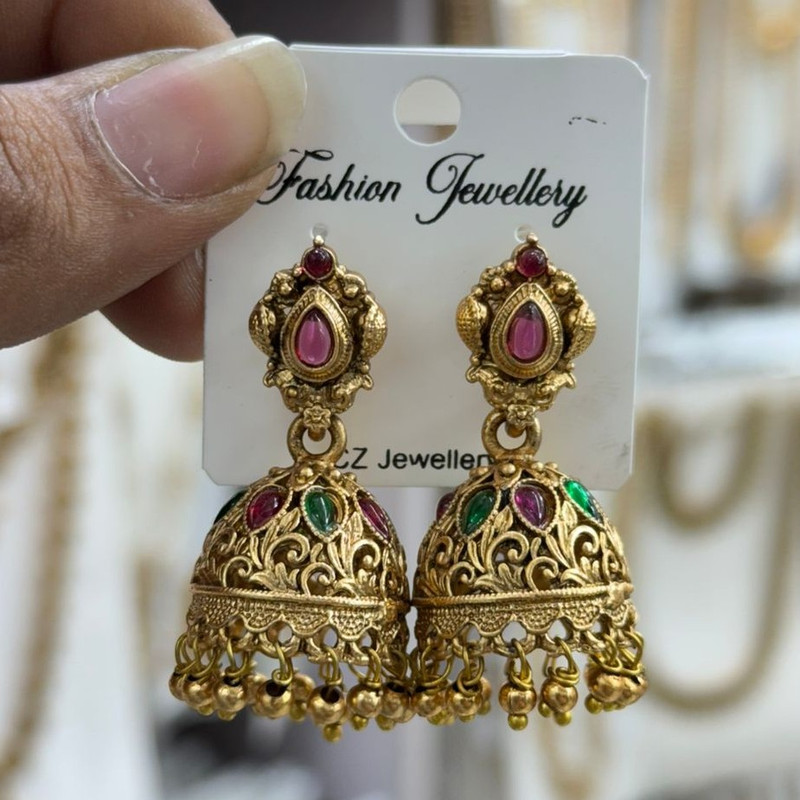 [CSK-(3)] Gehana Mahal South Indian Earrings Set CSK-(3) Pack of 3