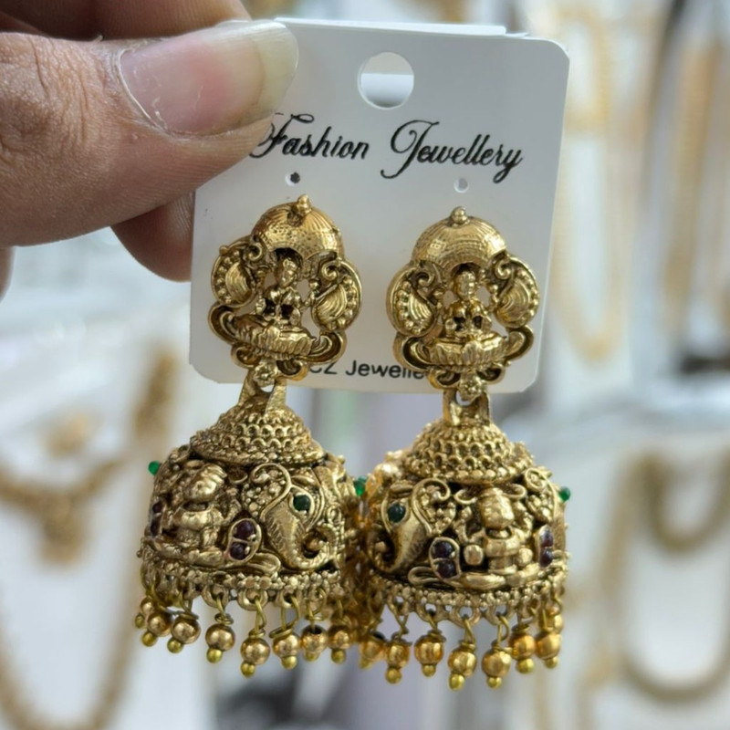 [CSK-(5)] Gehana Mahal South Indian Earrings Set CSK-(5) Pack of 3
