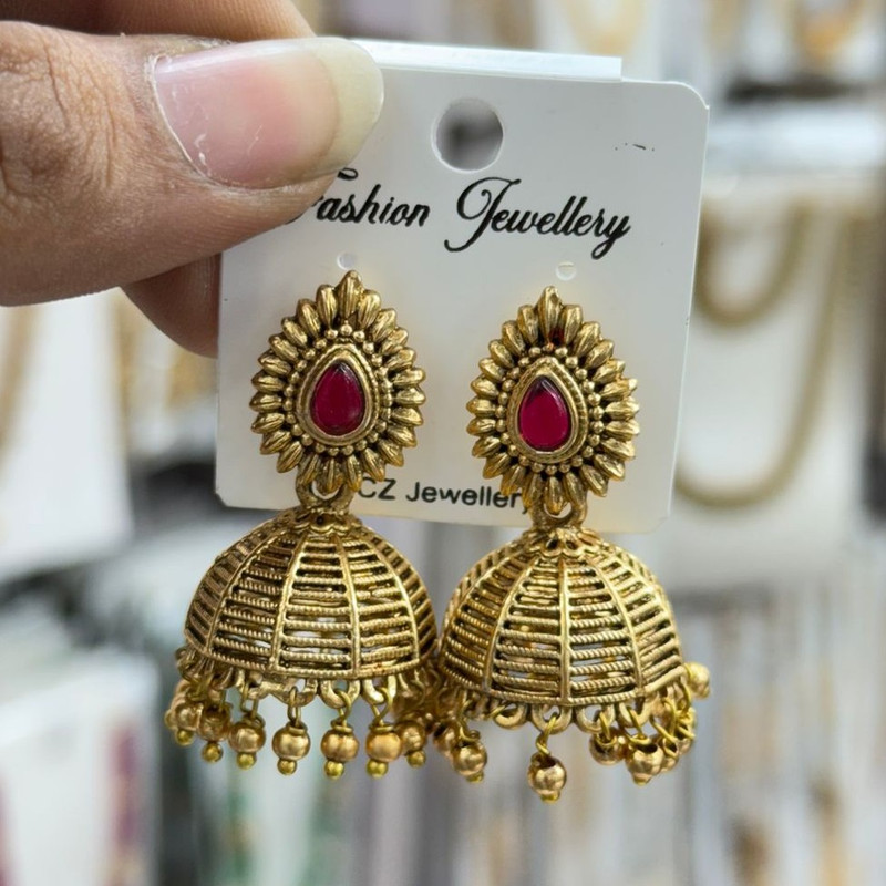 [CSK-(8)] Gehana Mahal South Indian Earrings Set CSK-(8) Pack of 3
