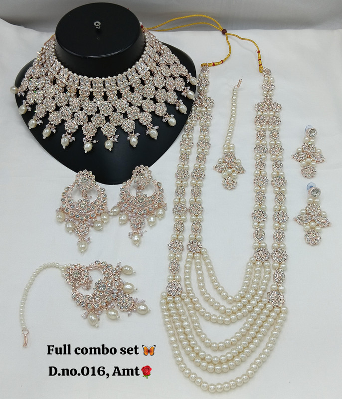 Chic Glam Subr005 White Kundan Bridal Jewellery Set For Bride
