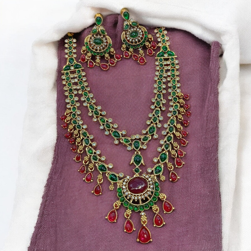 PCS16 Copper Necklace & Earrings Jewellery set for Women