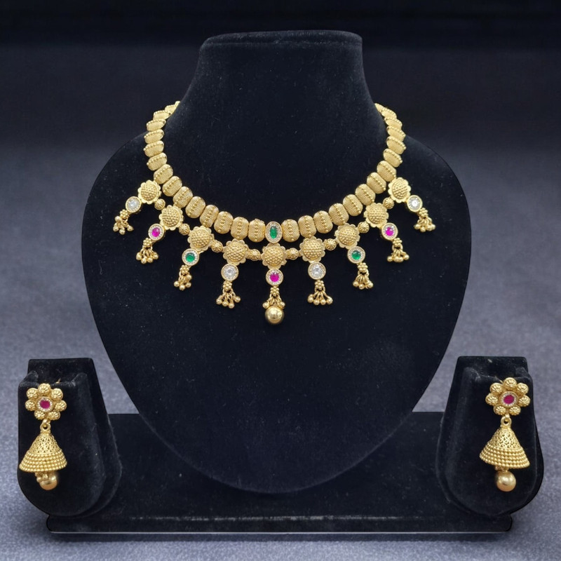 PCS29 Copper Necklace & Earrings Jewellery set for Women