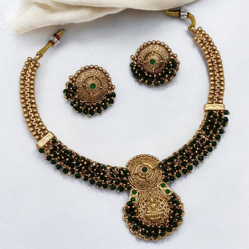 PCS4 Copper Necklace & Earrings Jewellery set for Women