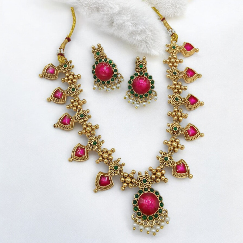 [PCS (57)] PCS57 Copper Necklace & Earrings Jewellery set for Women