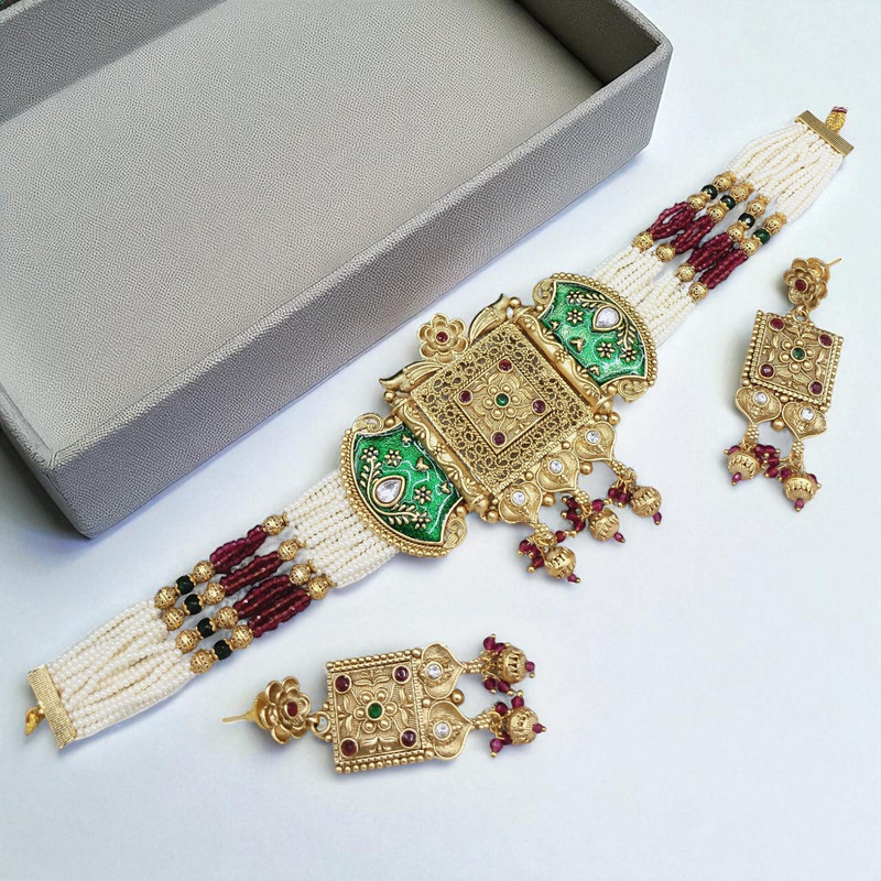 [PCS (61)] PCS61 Copper Necklace & Earrings Jewellery set for Women