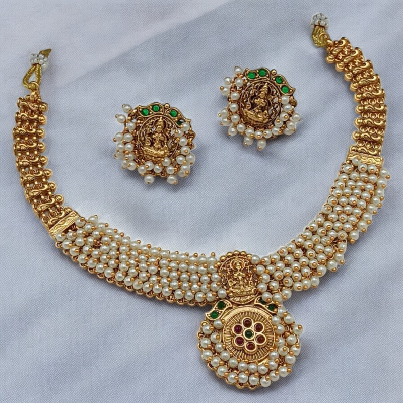 PCS7 Copper Necklace & Earrings Jewellery set for Women